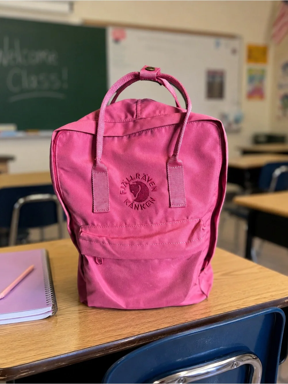 Fjallraven Kanken Pink Backpack Classic School Travel Bag